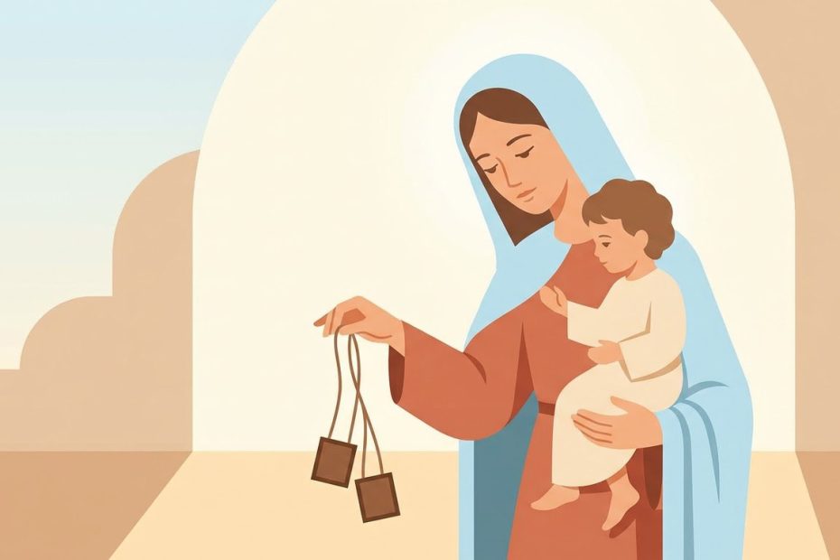 Novena alla Madonna del Carmelo - Illustration prière catholique